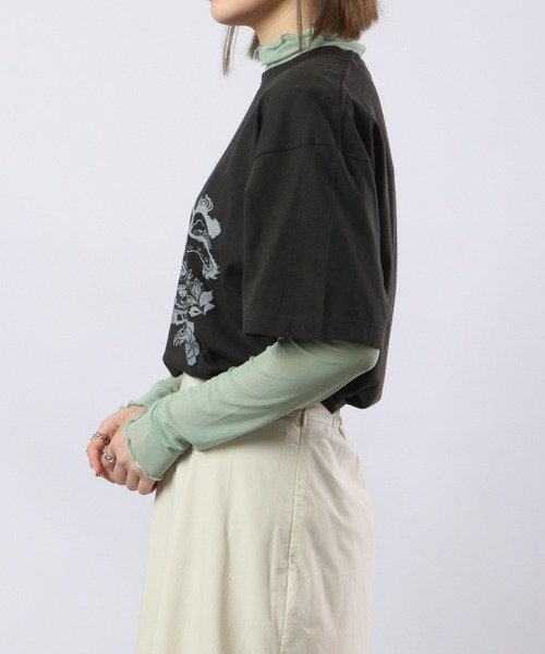 波達(NAMITATSU)(ナミタツ)の「波達(NAMITATSU) 5.6oz ヘビーウェイト プリント 半袖Tシャツ(Tシャツ/カットソー・メンズ・ブラック/ホワイト・LL/M/L)」の5枚目の写真