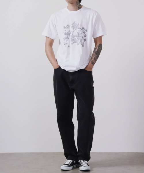 波達(NAMITATSU)(ナミタツ)の「波達(NAMITATSU) 5.6oz ヘビーウェイト プリント 半袖Tシャツ(Tシャツ/カットソー・メンズ・ブラック/ホワイト・LL/M/L)」の15枚目の写真