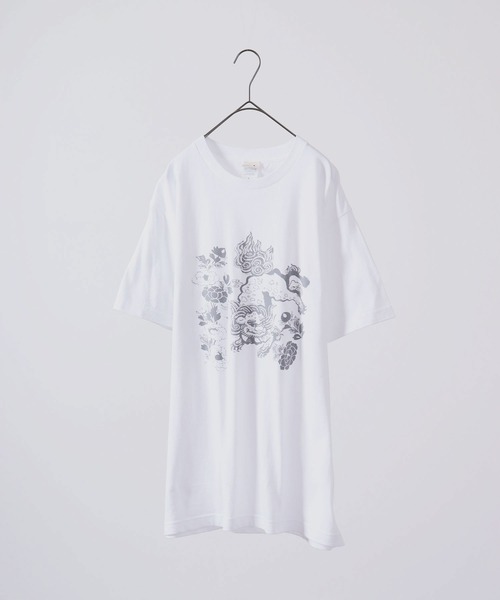 波達(NAMITATSU)(ナミタツ)の「波達(NAMITATSU) 5.6oz ヘビーウェイト プリント 半袖Tシャツ(Tシャツ/カットソー・メンズ・ブラック/ホワイト・LL/M/L)」の19枚目の写真