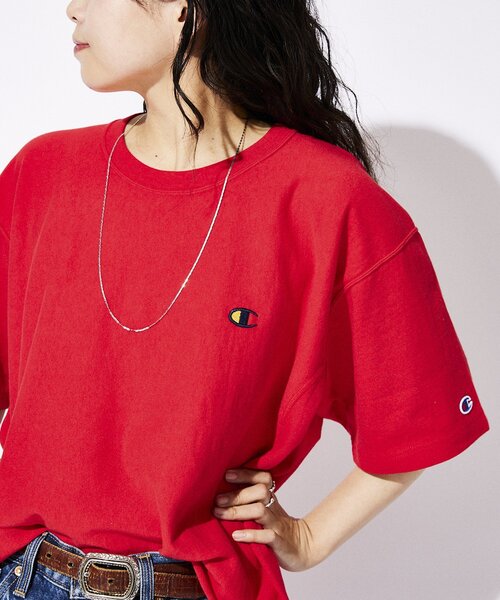 Champion(チャンピオン)の「【CHAMPION / チャンピオン】別注 リバースウィーブTシャツ(Tシャツ/カットソー・メンズ・ブラウン/レッド/カーキ/イエロー・MEDIUM/LARGE/X-LARGE/XX-LARGE)」の5枚目の写真