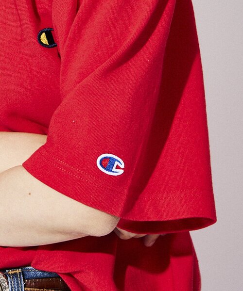 Champion(チャンピオン)の「【CHAMPION / チャンピオン】別注 リバースウィーブTシャツ(Tシャツ/カットソー・メンズ・ブラウン/レッド/カーキ/イエロー・MEDIUM/LARGE/X-LARGE/XX-LARGE)」の7枚目の写真