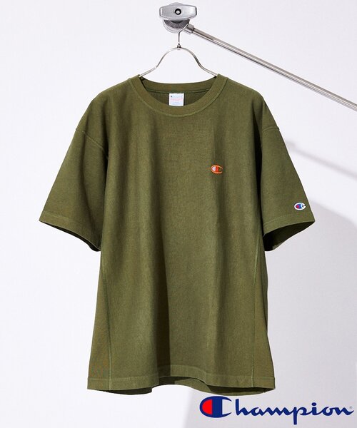 Champion(チャンピオン)の「【CHAMPION / チャンピオン】別注 リバースウィーブTシャツ(Tシャツ/カットソー・メンズ・ブラウン/レッド/カーキ/イエロー・MEDIUM/LARGE/X-LARGE/XX-LARGE)」の19枚目の写真