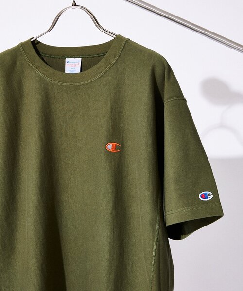 Champion(チャンピオン)の「【CHAMPION / チャンピオン】別注 リバースウィーブTシャツ(Tシャツ/カットソー・メンズ・ブラウン/レッド/カーキ/イエロー・MEDIUM/LARGE/X-LARGE/XX-LARGE)」の20枚目の写真