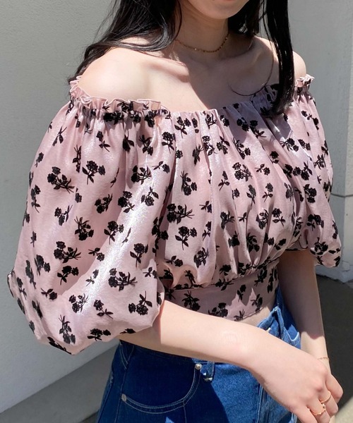 archives（アルシーヴ）の「【新色追加】シアーフロッキーバックリボンブラウス（シャツ/ブラウス・レディース・ブラック/オレンジ/アイボリー/ミント/ピンクベージュ・MEDIUM）」の4枚目の写真