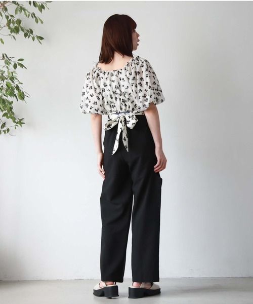 archives（アルシーヴ）の「【新色追加】シアーフロッキーバックリボンブラウス（シャツ/ブラウス・レディース・ブラック/オレンジ/アイボリー/ミント/ピンクベージュ・MEDIUM）」の21枚目の写真