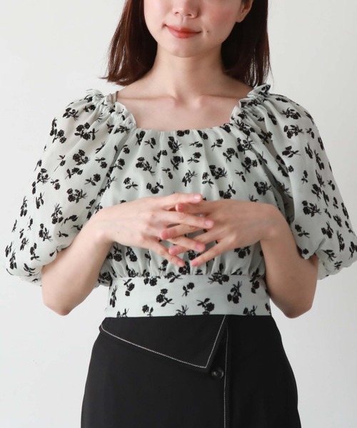 archives（アルシーヴ）の「【新色追加】シアーフロッキーバックリボンブラウス（シャツ/ブラウス・レディース・ブラック/オレンジ/アイボリー/ミント/ピンクベージュ・MEDIUM）」の18枚目の写真