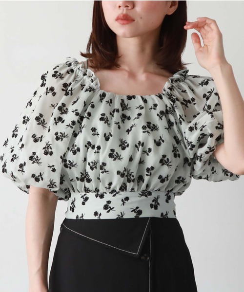 archives（アルシーヴ）の「【新色追加】シアーフロッキーバックリボンブラウス（シャツ/ブラウス・レディース・ブラック/オレンジ/アイボリー/ミント/ピンクベージュ・MEDIUM）」の11枚目の写真