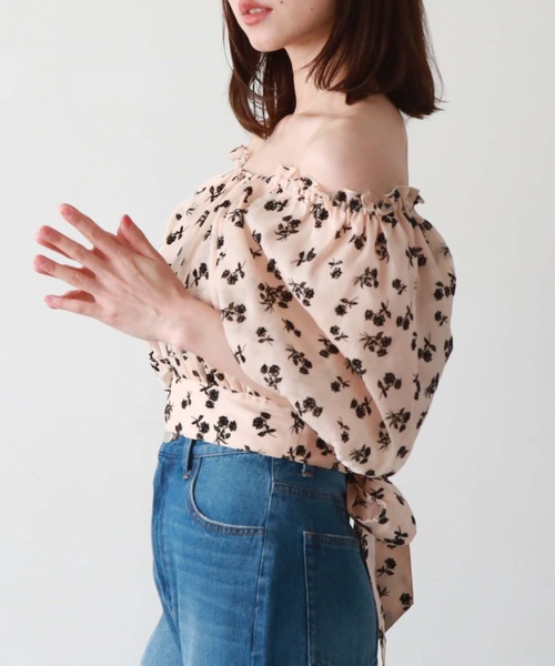 archives（アルシーヴ）の「【新色追加】シアーフロッキーバックリボンブラウス（シャツ/ブラウス・レディース・ブラック/オレンジ/アイボリー/ミント/ピンクベージュ・MEDIUM）」の22枚目の写真