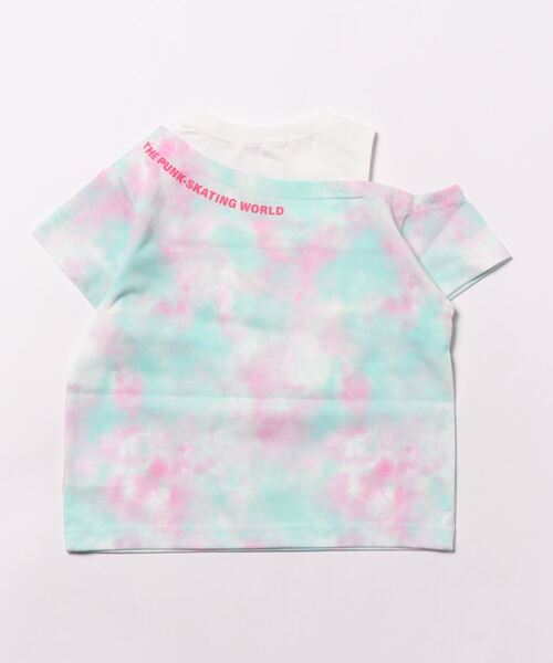 X-girl Stages（エックスガールステージス）の「肩開き半袖Tシャツ（Tシャツ/カットソー・キッズ・ラベンダー/マルチ/ホワイト/ピンク・100cm/140cm/110cm/130cm/90cm/120cm）」の14枚目の写真