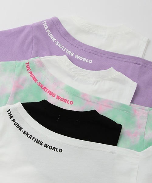 X-girl Stages（エックスガールステージス）の「肩開き半袖Tシャツ（Tシャツ/カットソー・キッズ・ラベンダー/マルチ/ホワイト/ピンク・100cm/140cm/110cm/130cm/90cm/120cm）」の7枚目の写真