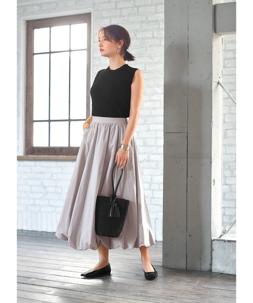 STYLE DELI(スタイルデリ)の「涼感ノースリーブニットトップスB(ニット/セーター・レディース・ネイビー/ブラック/ホワイト/モカ/ブルー系/パープル系/レッド系・MEDIUM)」の13枚目の写真