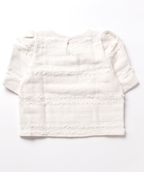 MODE ROBE(モードローブ)の「フリンジデザイントップス(Tシャツ/カットソー・レディース・ブラック/アイボリー・FREE)」の5枚目の写真