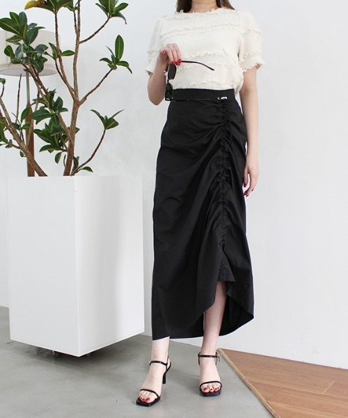MODE ROBE(モードローブ)の「フリンジデザイントップス(Tシャツ/カットソー・レディース・ブラック/アイボリー・FREE)」の11枚目の写真