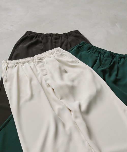 MONO-MART（モノマート）の「リラックスイージータックワイドパンツ（その他パンツ・メンズ・ベージュ/チャコール/ライトグリーン/ライトグレー/ダークブラウン/アイボリー/ブラック/ダークグリーン/ダークオレンジ・S/M/L）」の17枚目の写真