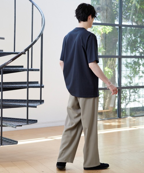 MONO-MART（モノマート）の「リラックスイージータックワイドパンツ（その他パンツ・メンズ・ベージュ/チャコール/ライトグリーン/ライトグレー/ダークブラウン/アイボリー/ブラック/ダークグリーン/ダークオレンジ・S/M/L）」の15枚目の写真