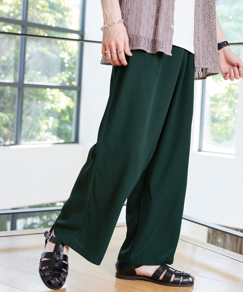 MONO-MART（モノマート）の「リラックスイージータックワイドパンツ（その他パンツ・メンズ・ベージュ/チャコール/ライトグリーン/ライトグレー/ダークブラウン/アイボリー/ブラック/ダークグリーン/ダークオレンジ・S/M/L）」の19枚目の写真