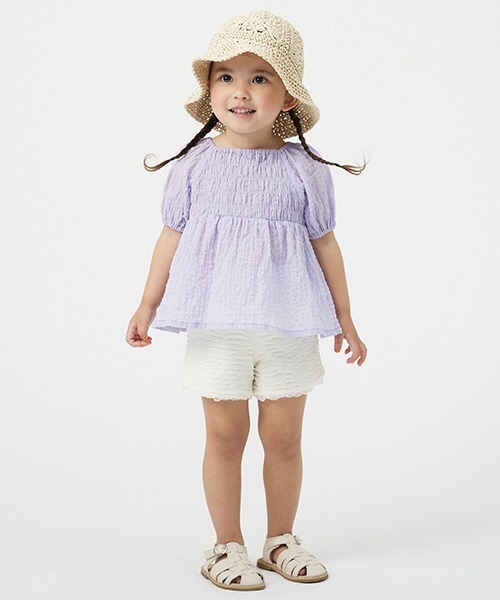 petit main(プティマイン)の「【AJUGA.】バルーン袖ブラウス★(シャツ/ブラウス・キッズ・オフホワイト/ブラック/ラベンダー・120cm/90cm/110cm/80cm/100cm/130cm)」の9枚目の写真