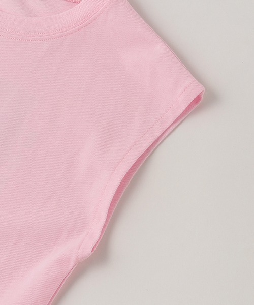 X-girl Stages(エックスガールステージス)の「【WEB限定】ハイビスカスモチーフタンクトップ(タンクトップ・キッズ・ライトピンク/ホワイト・90cm/100cm/110cm/120cm/130cm/140cm)」の8枚目の写真