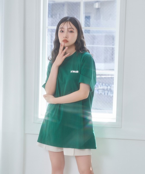 ANDGEEBEE（アンジービー）の「UNISEX バック発泡プリントT（Tシャツ/カットソー・レディース・チャコールグレー/グリーン・X-LARGE）」の16枚目の写真