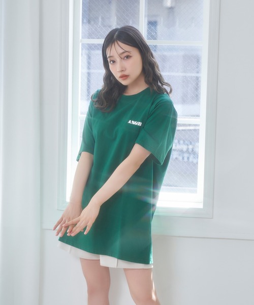 ANDGEEBEE（アンジービー）の「UNISEX バック発泡プリントT（Tシャツ/カットソー・レディース・チャコールグレー/グリーン・X-LARGE）」の7枚目の写真