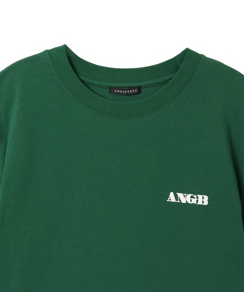 ANDGEEBEE（アンジービー）の「UNISEX バック発泡プリントT（Tシャツ/カットソー・レディース・チャコールグレー/グリーン・X-LARGE）」の5枚目の写真