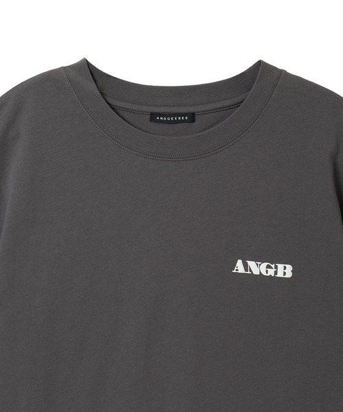 ANDGEEBEE（アンジービー）の「UNISEX バック発泡プリントT（Tシャツ/カットソー・レディース・チャコールグレー/グリーン・X-LARGE）」の4枚目の写真