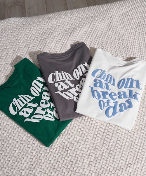 ANDGEEBEE（アンジービー）の「UNISEX バック発泡プリントT（Tシャツ/カットソー・レディース・チャコールグレー/グリーン・X-LARGE）」の11枚目の写真