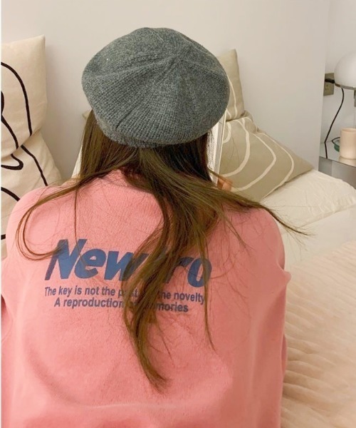 SHEENA(シーナ)の「NewtroロゴプリントルーズTシャツ(Tシャツ/カットソー・レディース・グレー/ネイビー/ピンク・M)」の3枚目の写真