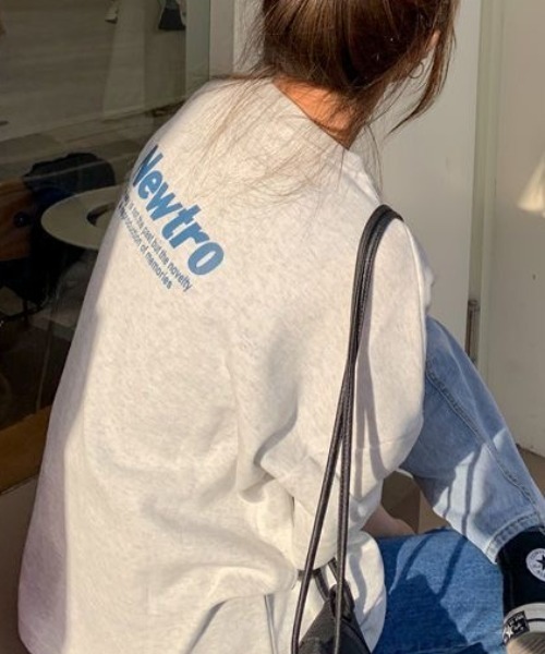 SHEENA(シーナ)の「NewtroロゴプリントルーズTシャツ(Tシャツ/カットソー・レディース・グレー/ネイビー/ピンク・M)」の17枚目の写真