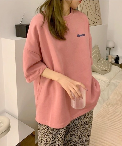 SHEENA(シーナ)の「NewtroロゴプリントルーズTシャツ(Tシャツ/カットソー・レディース・グレー/ネイビー/ピンク・M)」の19枚目の写真