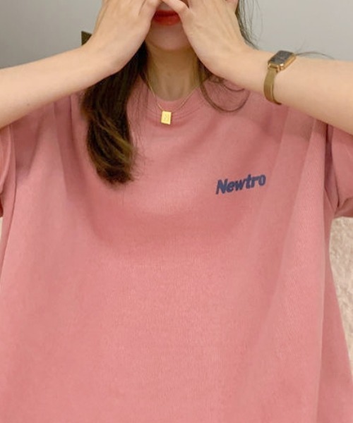 SHEENA(シーナ)の「NewtroロゴプリントルーズTシャツ(Tシャツ/カットソー・レディース・グレー/ネイビー/ピンク・M)」の20枚目の写真