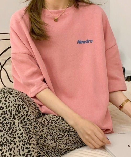 SHEENA(シーナ)の「NewtroロゴプリントルーズTシャツ(Tシャツ/カットソー・レディース・グレー/ネイビー/ピンク・M)」の21枚目の写真