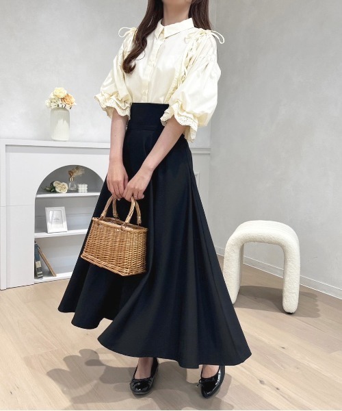 apres jour(アプレジュール)の「コットンレーススリーブレースアップブラウス【ZOZOTOWN限定アイテム】(シャツ/ブラウス・レディース・ピンク/アイボリー/サックスブルー/オフホワイト・X-LARGE/フリー)」の11枚目の写真