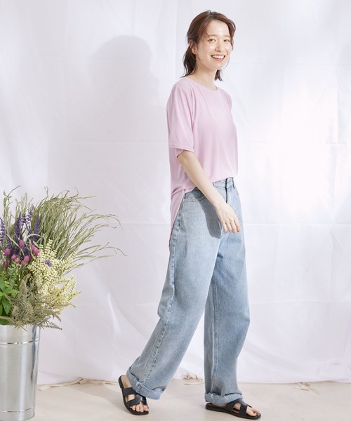 Jayro(ジャイロ)の「ランダムリブチュニックTシャツ(Tシャツ/カットソー・レディース・ホワイト系その他/グレー系その他/ピンク/ブラック・M)」の16枚目の写真