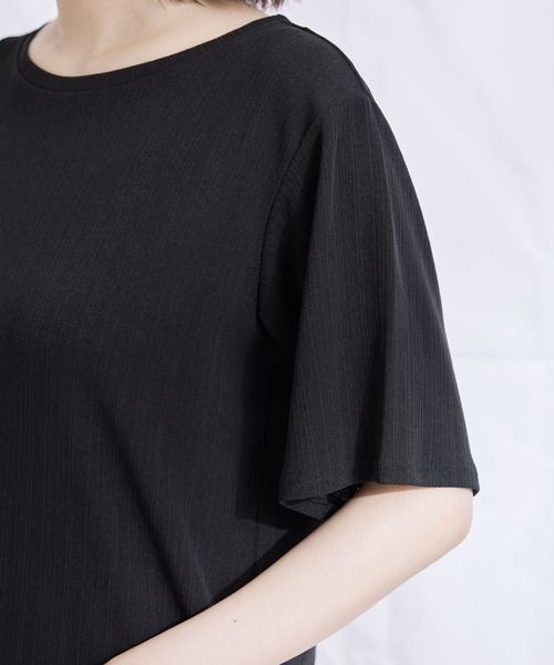 Jayro(ジャイロ)の「ランダムリブチュニックTシャツ(Tシャツ/カットソー・レディース・ホワイト系その他/グレー系その他/ピンク/ブラック・M)」の21枚目の写真