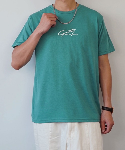 GGD SELECT(ジージーディー セレクト)の「ロゴプリントTシャツ(Tシャツ/カットソー・メンズ・ホワイト/ブラック/カーキ/ピンク/ターコイズブルー/イエロー/インディゴブルー/ブルー/グリーン/アイボリー/ミント/クリアブラック/ライトカーキ/ナチュラル/ライトブラック/ホワイト系2/ホワイト系3/ホワイト系4/ブラック系2/ブラック系3/ブラック系4/グリーン系2/ブルー系2/パープル・LL/M/L)」の1枚目の写真