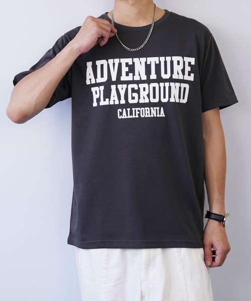 GGD SELECT(ジージーディー セレクト)の「ロゴプリントTシャツ(Tシャツ/カットソー・メンズ・ホワイト/ブラック/カーキ/ピンク/ターコイズブルー/イエロー/インディゴブルー/ブルー/グリーン/アイボリー/ミント/クリアブラック/ライトカーキ/ナチュラル/ライトブラック/ホワイト系2/ホワイト系3/ホワイト系4/ブラック系2/ブラック系3/ブラック系4/グリーン系2/ブルー系2/パープル・LL/M/L)」の9枚目の写真