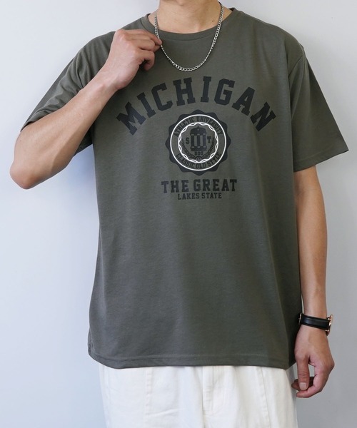 GGD SELECT(ジージーディー セレクト)の「ロゴプリントTシャツ(Tシャツ/カットソー・メンズ・ホワイト/ブラック/カーキ/ピンク/ターコイズブルー/イエロー/インディゴブルー/ブルー/グリーン/アイボリー/ミント/クリアブラック/ライトカーキ/ナチュラル/ライトブラック/ホワイト系2/ホワイト系3/ホワイト系4/ブラック系2/ブラック系3/ブラック系4/グリーン系2/ブルー系2/パープル・LL/M/L)」の14枚目の写真