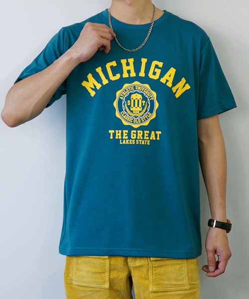 GGD SELECT(ジージーディー セレクト)の「ロゴプリントTシャツ(Tシャツ/カットソー・メンズ・ホワイト/ブラック/カーキ/ピンク/ターコイズブルー/イエロー/インディゴブルー/ブルー/グリーン/アイボリー/ミント/クリアブラック/ライトカーキ/ナチュラル/ライトブラック/ホワイト系2/ホワイト系3/ホワイト系4/ブラック系2/ブラック系3/ブラック系4/グリーン系2/ブルー系2/パープル・LL/M/L)」の19枚目の写真