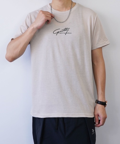 GGD SELECT(ジージーディー セレクト)の「ロゴプリントTシャツ(Tシャツ/カットソー・メンズ・ホワイト/ブラック/カーキ/ピンク/ターコイズブルー/イエロー/インディゴブルー/ブルー/グリーン/アイボリー/ミント/クリアブラック/ライトカーキ/ナチュラル/ライトブラック/ホワイト系2/ホワイト系3/ホワイト系4/ブラック系2/ブラック系3/ブラック系4/グリーン系2/ブルー系2/パープル・LL/M/L)」の3枚目の写真