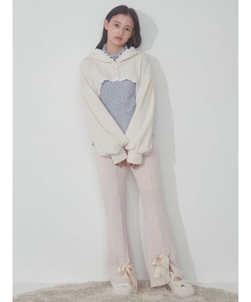 merry jenny（メリージェニー）の「リボンニットパンツ（スウェットパンツ・レディース・ブラック/アイボリー/ピンク・FREE）」の18枚目の写真