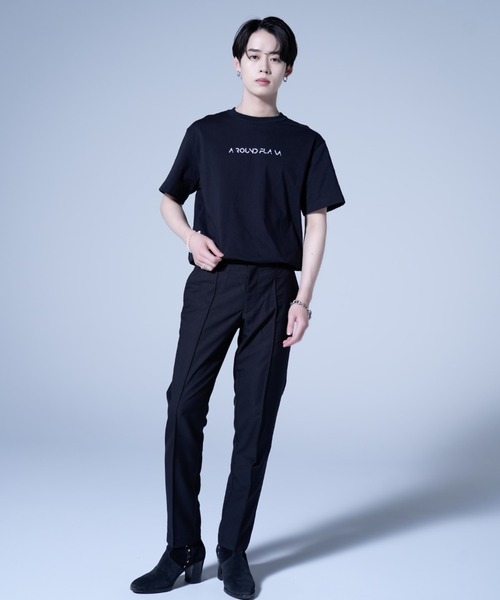 AROUND FLAVA（アラウンドフラバ）の「loose fit spangles logo T / ルーズフィット スパンコール ロゴTシャツ（Tシャツ/カットソー・メンズ・ブラック/ホワイト・MEDIUM/SMALL/LARGE）」の14枚目の写真