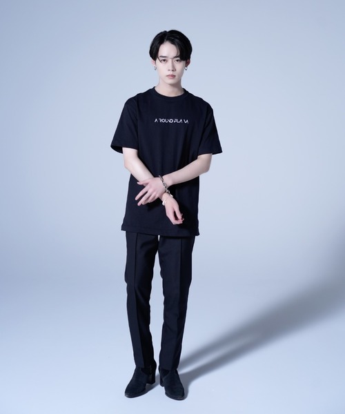 AROUND FLAVA（アラウンドフラバ）の「loose fit spangles logo T / ルーズフィット スパンコール ロゴTシャツ（Tシャツ/カットソー・メンズ・ブラック/ホワイト・MEDIUM/SMALL/LARGE）」の16枚目の写真