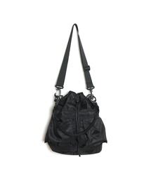 【recomend selection/セレクト】double pocket drawstring bag ダブルポケット巾着 2way バッグ