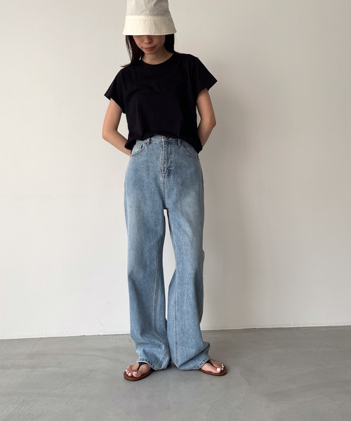 CANAL JEAN（キャナルジーン）の「El mar　クルーネック半袖Tシャツ（Tシャツ/カットソー・レディース・チャコールグレー/ブラック/ホワイト・ONE SIZE）」の16枚目の写真