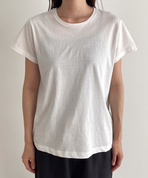 CANAL JEAN（キャナルジーン）の「El mar　クルーネック半袖Tシャツ（Tシャツ/カットソー・レディース・チャコールグレー/ブラック/ホワイト・ONE SIZE）」の5枚目の写真