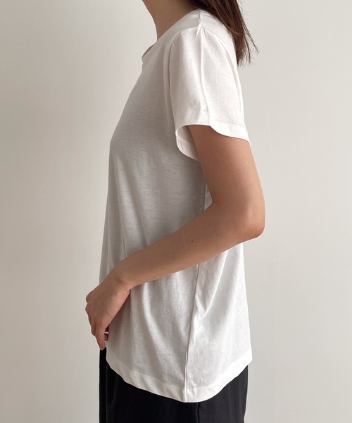 CANAL JEAN（キャナルジーン）の「El mar　クルーネック半袖Tシャツ（Tシャツ/カットソー・レディース・チャコールグレー/ブラック/ホワイト・ONE SIZE）」の11枚目の写真