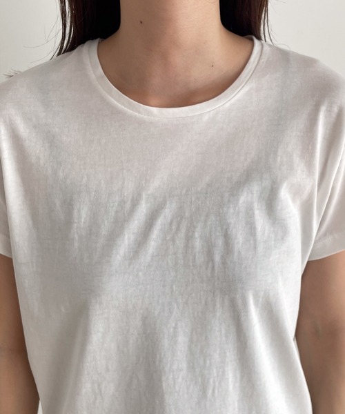 CANAL JEAN（キャナルジーン）の「El mar　クルーネック半袖Tシャツ（Tシャツ/カットソー・レディース・チャコールグレー/ブラック/ホワイト・ONE SIZE）」の15枚目の写真