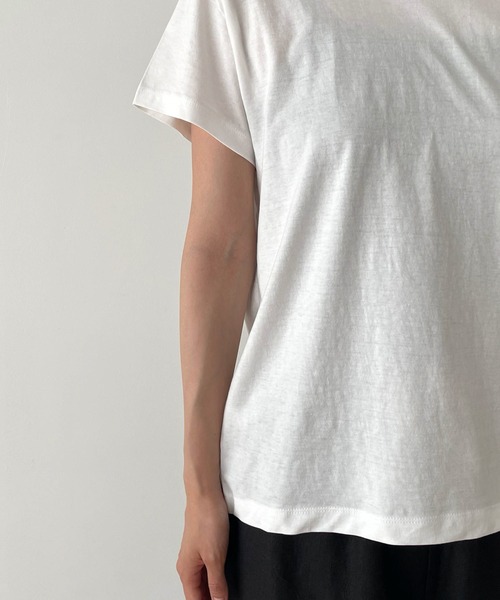 CANAL JEAN（キャナルジーン）の「El mar　クルーネック半袖Tシャツ（Tシャツ/カットソー・レディース・チャコールグレー/ブラック/ホワイト・ONE SIZE）」の18枚目の写真