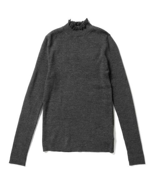 Ray BEAMS(レイビームス)の「Ray BEAMS / RIB フリル ハイネック プルオーバー(ニット/セーター・レディース・オフホワイト/グレー/カーキ/ネイビー・ONE SIZE)」の19枚目の写真